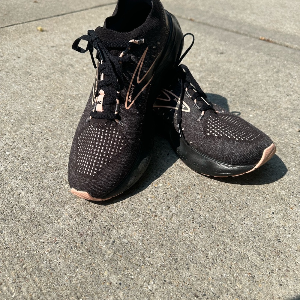 Brooks Black and Pink Athletic Shoes